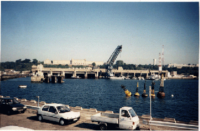 La base de U-boote de Brest vue de face