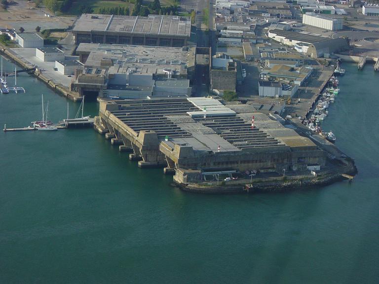 La base de Lorient vue du ciel